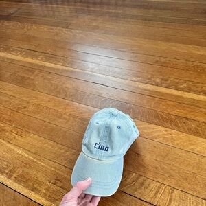 CLARE V CIAO Embroidered DENIM Baseball Cap
